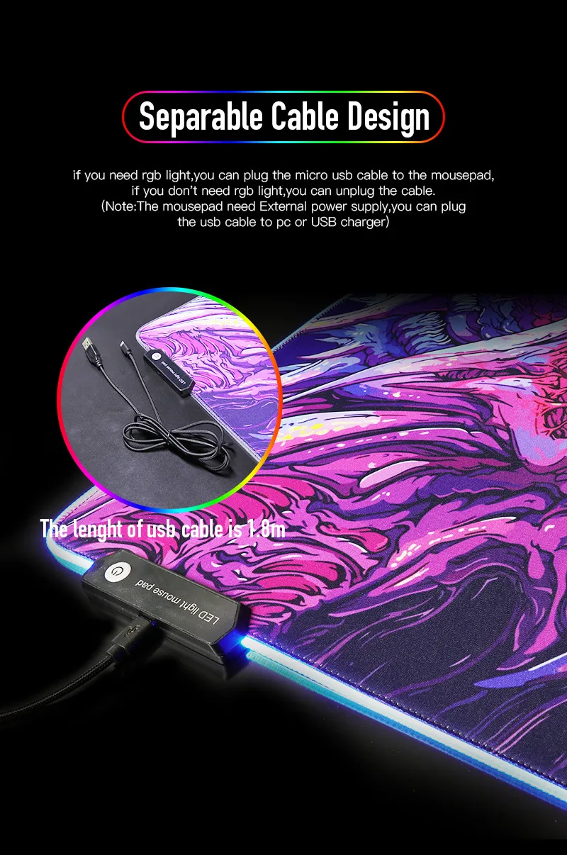 Mouse Pad Gaming XXL RGB con Diseño de Póker Negro H2cf91b23b5864f638db565e1fc402c4ei