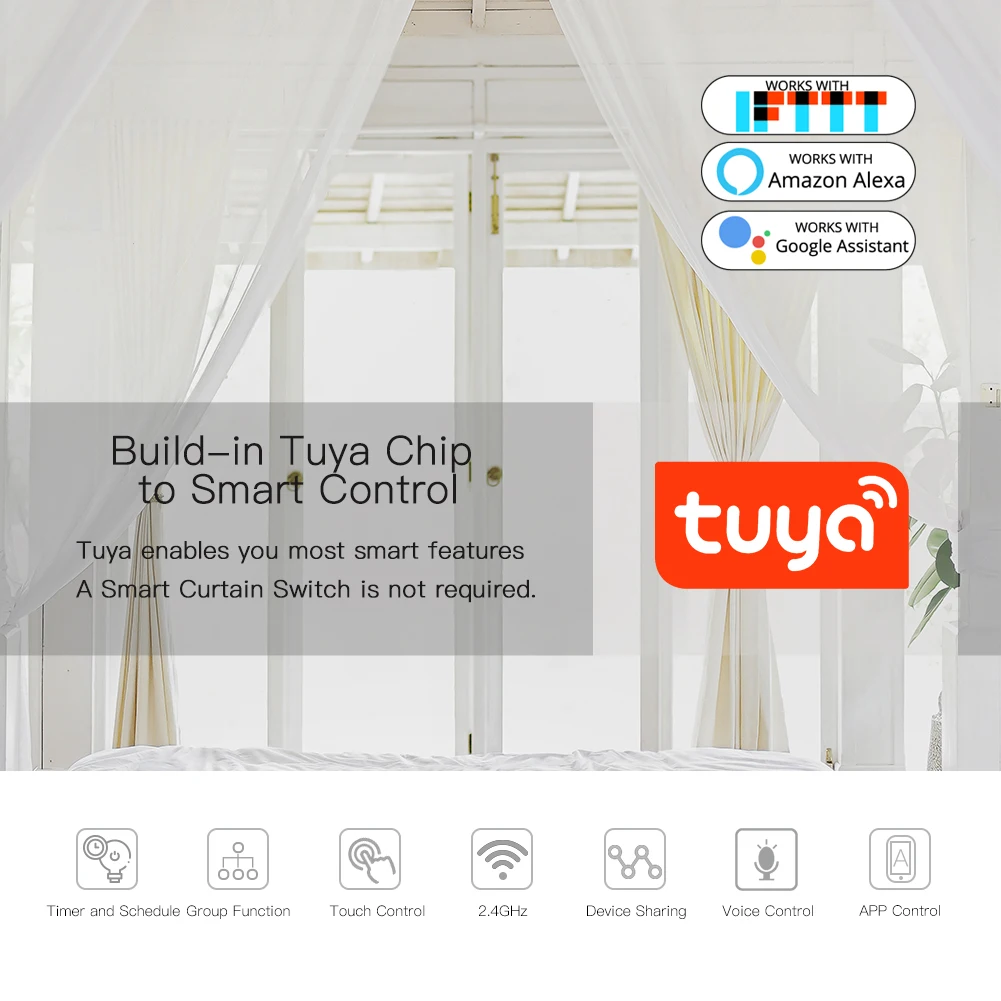 35 мм умные трубчатые рулонные жалюзи мотор умный дом автоматизация встроенный чип Tuya приложение дистанционное управление работа с Alexa Google Home