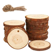 Wood-Kit with Hole Circles Great for Arts And Crafts Christmas-Orna Unfinished-Predrilled