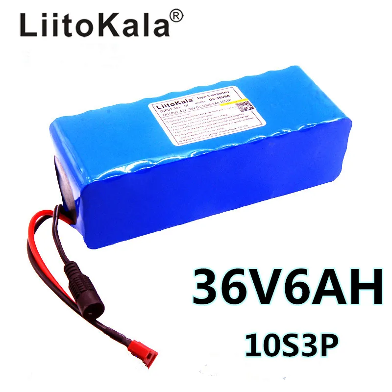 LiitoKala 36 V 8AH 6ah 500 W 18650 bateria de litio bicicleta elerica da com o caso DO PVC para bicicleta|Комплекты батарей| |