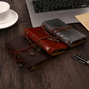 

Retro Wood-Free Paper Notebook Jotter Journal Diary w/ Spiral Ring Binder