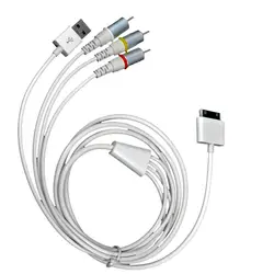 USB док-разъем для ТВ RCA видео композитный av-кабель адаптер для Apple iPad 2 3 для iPhone 3GS/4/4S/iPod