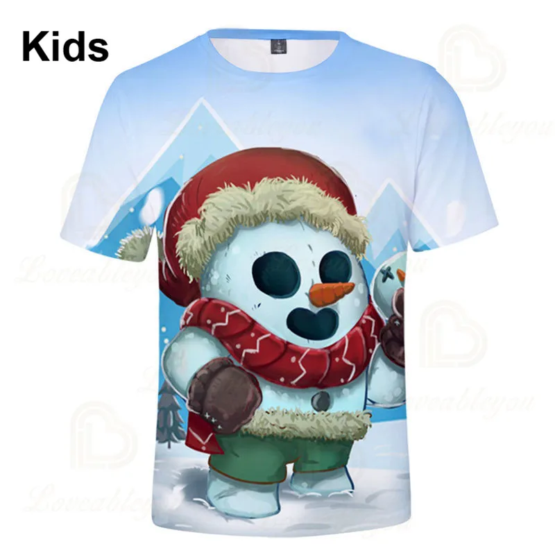 

Snowman Spike Children's Crow Shoot Game 3D T-shirt Clothing Gameing T Shirt Star Women Kids Leon Tops 2020 Shirt Boys Girls