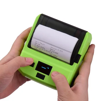 

Portable Wireless BT 80mm Thermal Barcode Printer Label Maker Machine Mini Receipt Bill Ticket Printer Display Screen USB Cable