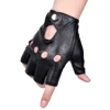 1 pair Female Half Finger Driving Gloves 1 Pcs Fashion PU Leather Fingerless Gloves For Women White Black Female Guantes Luvas ► Photo 3/6