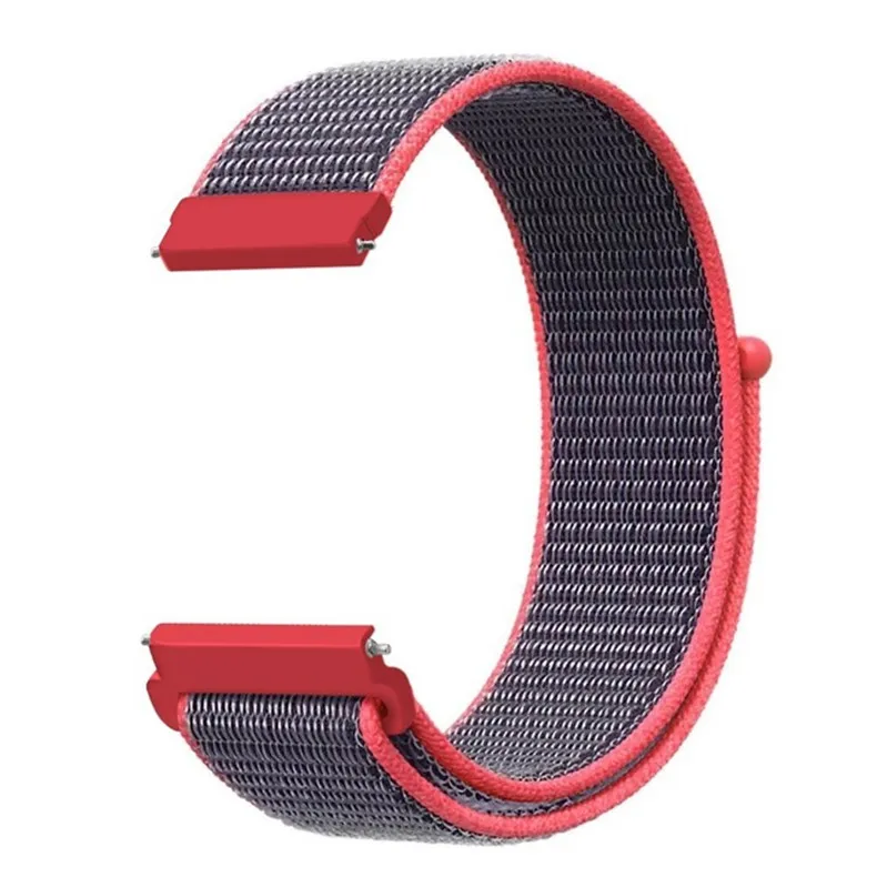 Тканая нейлоновая петля на запястье для Xiaomi Huami Amazfit GTS Смарт часы браслет для Amazfit GTR 42 мм/Bip lite ремешок для часов 20 мм - Цвет ремешка: Bright pink