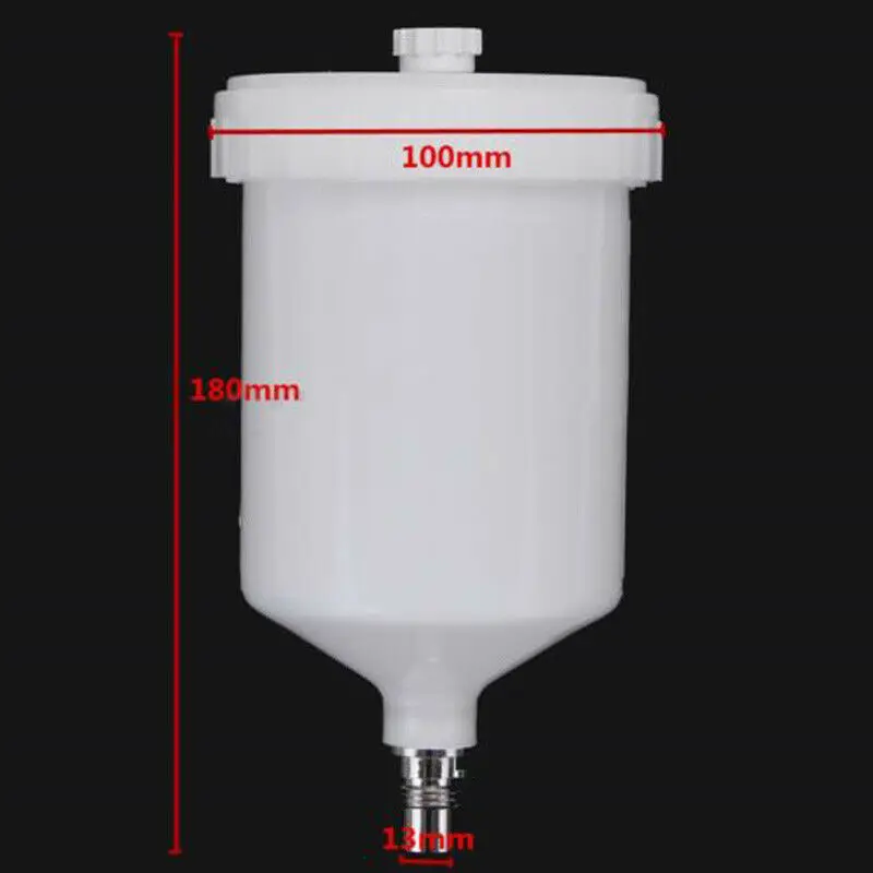 Chegada de Alta Ferramenta de Spray de Tinta Recipiente para Sata Durável e Prático 600ml de Plástico Nova Qualidade Copo Potes Branco Pulverizador 7 Plástico Ferramenta de Spray de Tinta Copo