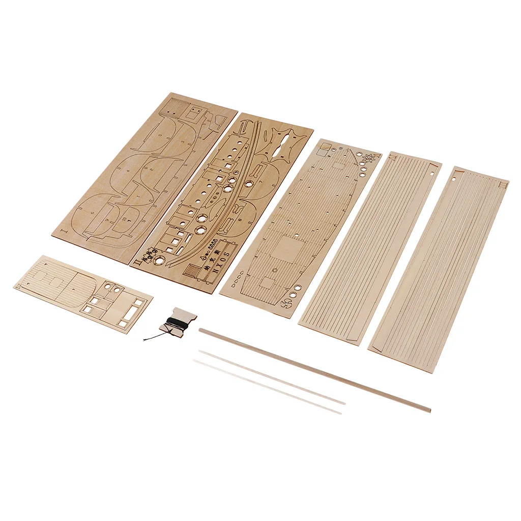 1 Set 1/30 Wooden Model Building Kits Children Model Boat Assembly Toy Gift Kids Toys