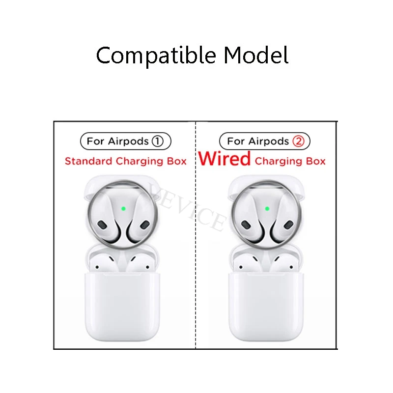 Для Apple Airpods 1 коробка Пылезащитная наклейка смешанный металл материал для Airpods Пылезащитная Внутренняя крышка патч Аксессуары для кожи