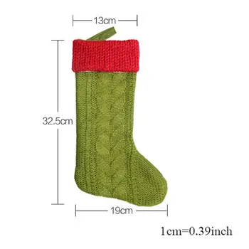 

3 Pcs Christmas Stockings 7*12.7*5 in Cable Knit Knitted Xmas Stockings, Rustic Personalized Stocking Decorations for Family