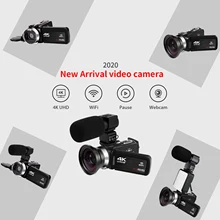 4K Tela Sensível Ao Toque de Controle Remoto de Vídeo Webcam Filmadora 3.0 Polegada Youtube Facebook WiFi Da Câmera Ao Ar Livre Fotografia De Vídeo Handycam