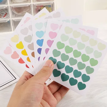 

Korea ins color heart-shaped Sticker marking Notes Decorative diary Album DIY Scrapbooking mobile notebook seal stickers