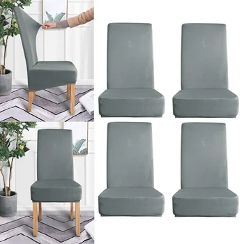 

4 Pack High Back Dining Room Chair Cover Banquet Chair Stool SlipcoverS
