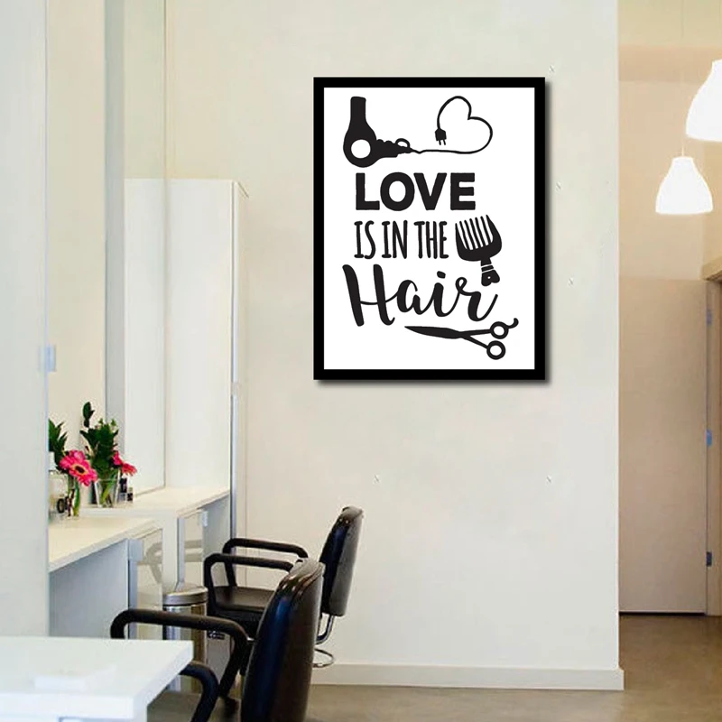 Hairdresser-Gift-Funny-Haircut-Quote-Canvas-Print-Black-White-Poster-Modern-Minimalist-Painting-Picture-Barber-Shop