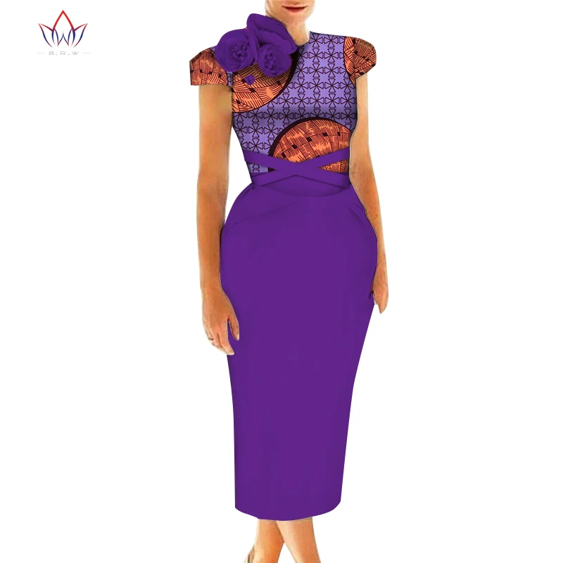 Vestidos африканские женские платья 2019 Новая мода 3 роза на плече африканская одежда Дашики Плюс Размер Сексуальные вечерние платья WY5239