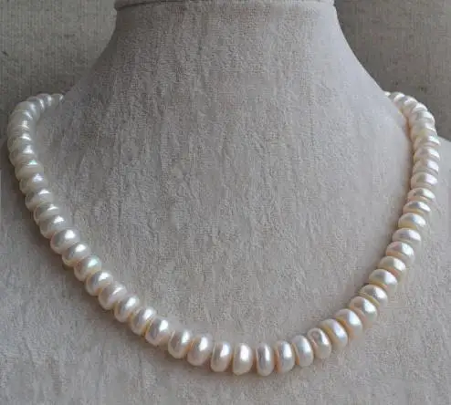 

New Arrival Favorite Pearl Necklace 9-10MM White Color Real Freshwater Pearl Handmade Fashion Jewelry Charming Women Gift