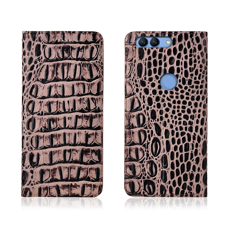 

Crocodile Back Pattern Genuine Real Leather Magnetic Flip Phone Bag For Huawei Nova 2 Plus/Nova 2/Nova 2S Phone Case Coque Funda