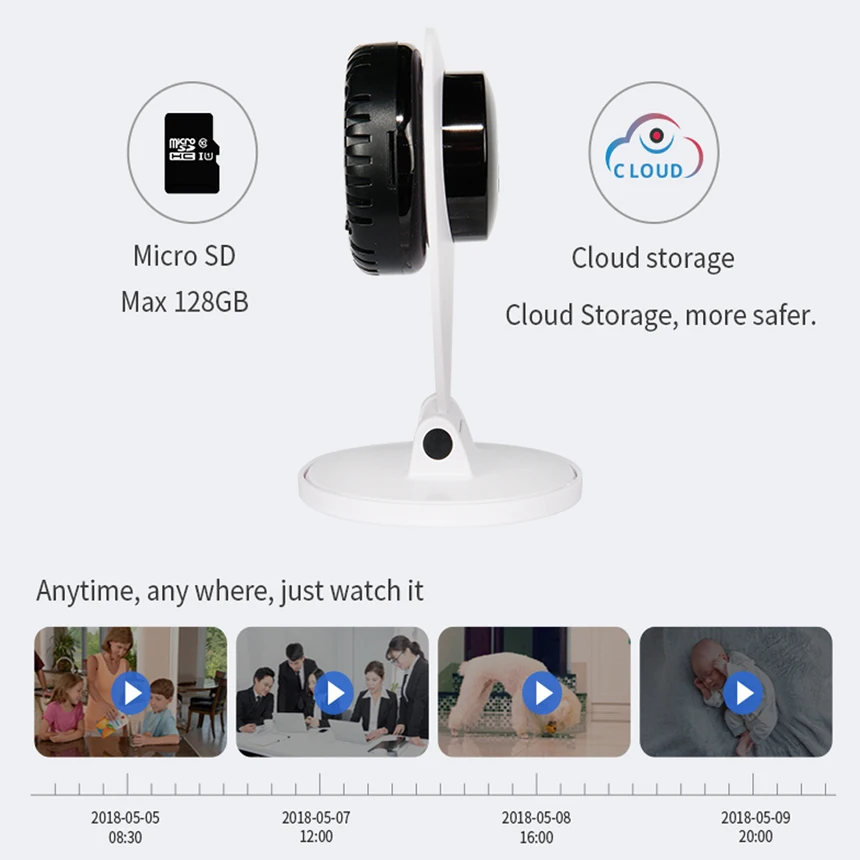 IP камера Hebeiros 1080P для домашней системы безопасности двухстороннее аудио