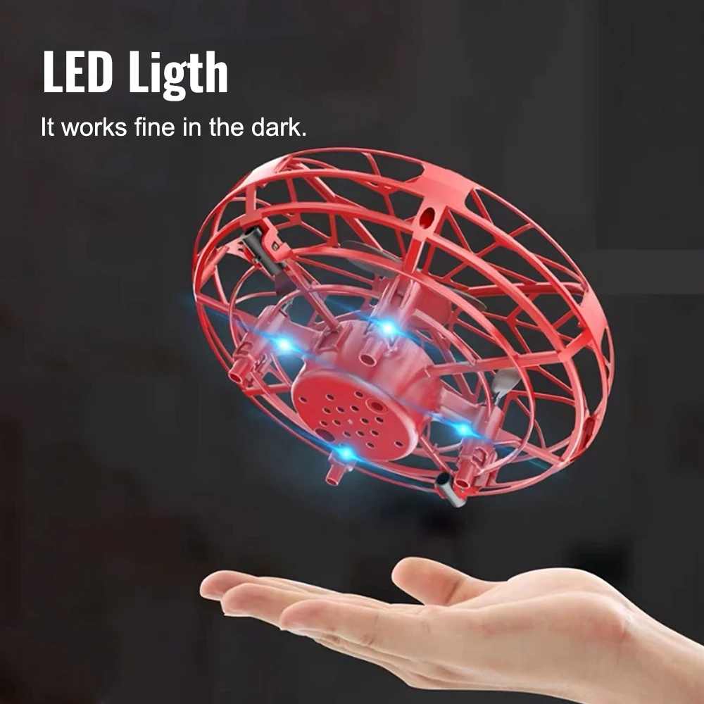 

New Induction Flying Saucer UFO Toys For Kids Infrared Induction Four-axis Child Hand Toss Plane UVA Kid's Toy Boy's Gift