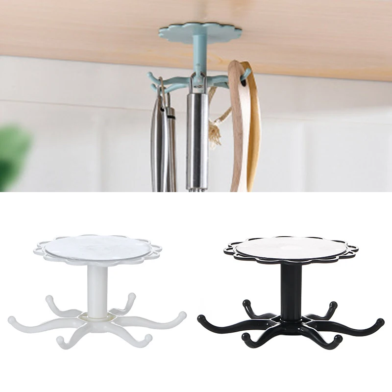 Nuevo  Gancho organizador de pared para baño, colgador de rotación, soporte para estante, accesorios de Cocina, armario de almacenamiento, herramientas de Cocina, 1 Uds. qxQKM1Lb0O5