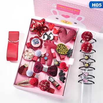 

24 Pcs Creative Girl Hairpin Baby Hair Barrette Fashion Hairpins Headwear Delicate Children Pin Hair Ring Gift Box