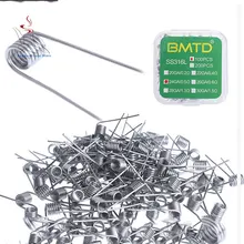 Предварительно построенный BMTD SS316L предварительно изготовленная катушка 22 24 26 28 30GA DIY нагревательный инопланетянин Clapton провод для электронной сигареты Rda атомайзер 100 шт./лот