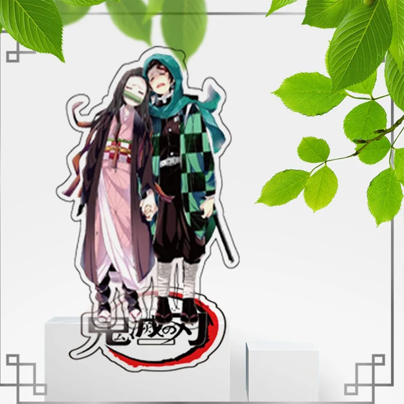 Японское аниме Demon Slayer: Kimetsu no Yaiba Kamado Tanjirou Kamado Nezuko Косплей фигурка на акриловой подставке модель Настольный Декор Игрушка Подарки