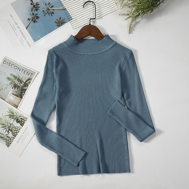Autumn Winter Basic Turtleneck Sweaters Women Knitting Bottoming Sweaters Warm Pullovers Slim Long Sleeve Tops Female