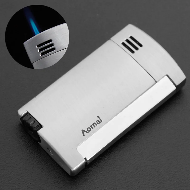 

Creative Side Pressure Direct Injection Flame Metal Windproof Butane Turbo Lighter Cigar Smoking Smoking Accessories