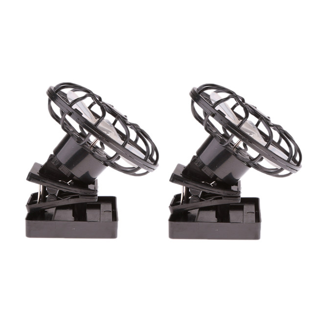 2Pcs ABS Plastic Sun Power Fan Solar Cell Fan Mini Portable Travel Black 2Pcs ABS Plastic Sun Power Fan Solar Cell Fan Mini Portable Travel Black