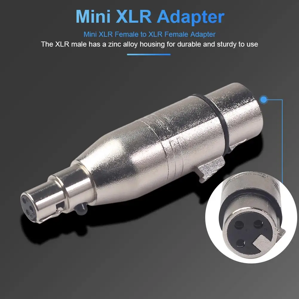 Мини адаптер XLR 3 штырька с корпусом из цинкового сплава медным покрытием|Кабели