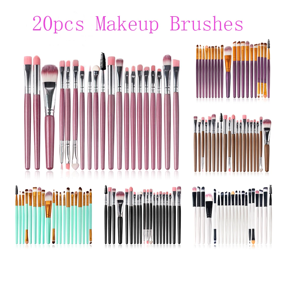 Makeup Brush Set Makeup Brush Makeup Tool Set Makeup Tool 5/7/15/20Pcs Makeup Brushes Tool Set Cosmetic Powder Eye Shadow Foundation Blush Blending Beauty Make Up Brush Maquiagem
