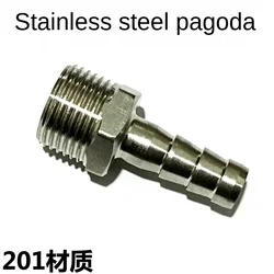 Custom 201 Stainless Steel Pagoda-Shape Connector 1/4 1/2 3/8 Pagoda Nozzle 8 10mm Green Joints