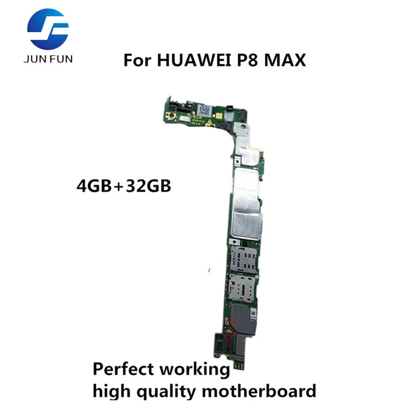 Бренд Jun Fun разблокированная материнская плата для huawei P8 MAX 4 Гб+ 32 ГБ материнская плата Android OS логическая плата с полными чипами