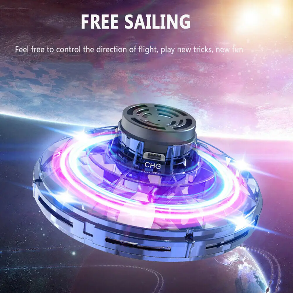 $38.99 LED Flying Fingertip Gyro Flynova Mini Drone UFO Induction Aircraft Family Interactive Toy Adult Bo