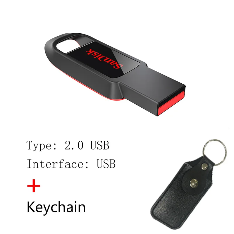 Sandisk USB флэш-накопитель 32 64 128 16 Гб мини-Прыжок 128 Гб 64 ГБ 32 ГБ 16 ГБ флеш-накопитель 2,0 USB флешка диск на ключе память для телефона - Цвет: CZ61 BB