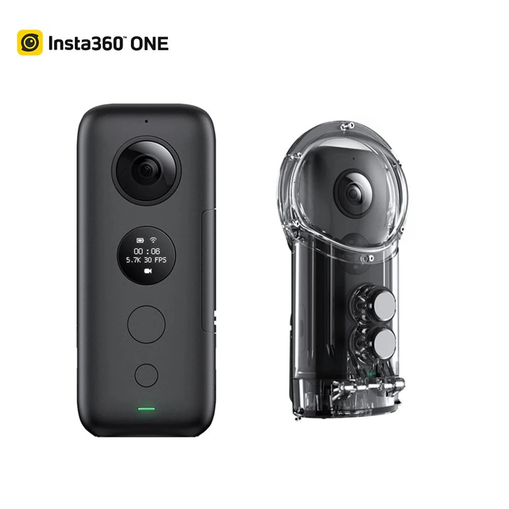 Insta360 One X Спортивная Экшн-камера VR 360 панорамная камера для iPhone Android 5,7 K видео 18MP селфи палка Дайвинг чехол - Цветной: Bundle 2