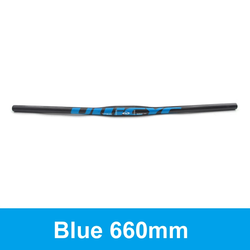 Flat 660mm Ullicyc MTB углеродный руль для велосипеда горный плоский/подъемный руль для велосипеда детали для велосипеда 31,8*580/600/620/640/660/680/700/720/740 мм - Цвет: Flat 660mm