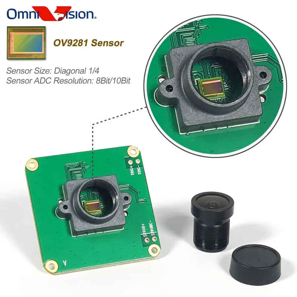 Raspberry Pi промышленная камера OV9281 монохромный Глобальный датчик затвора 1 мпиксель