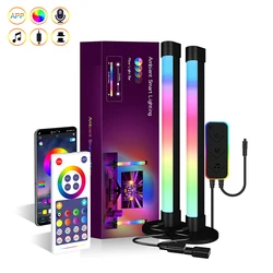 Bande lumineuse LED colorée RGB, avec télécommande et application, USB, musique, luminaire décoratif d'intérieur, idéal pour une Table de chevet ou un salon 