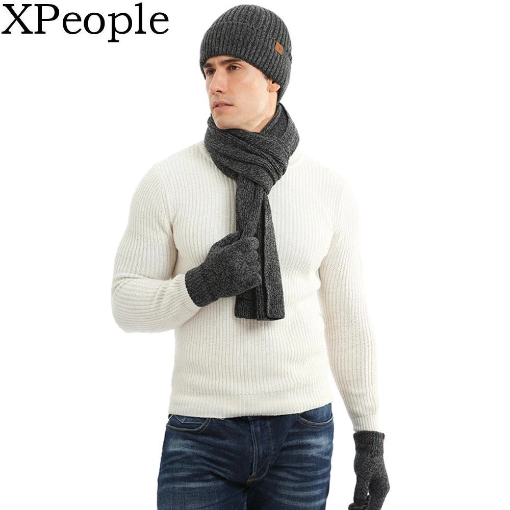 XPeople сенсорный экран унисекс вязаный зимний для холодной погоды подарок шарф