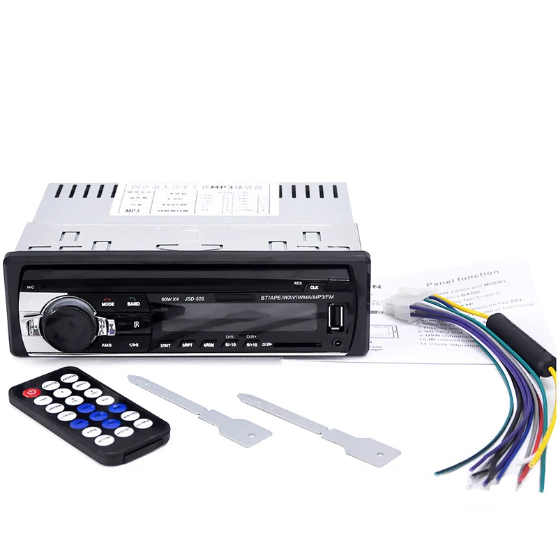 LTB FM автомобильный радиоприемник с Bluetooth стерео автомагнитола FM/AUX в приемник JSD 520