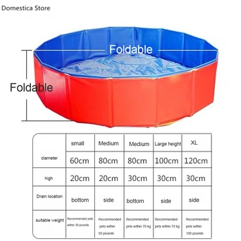 

Folding Pet Bathtub Dog Swimming Pool Dog Bathtub Paddling Summer Pool Portable Bathtub Dog Bathtub Eco Friendly Materials