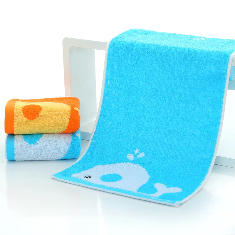 

Pure Soft Absorbent Whale CHILD'S Towel Kids' Towel Cartoon Cute Small Tower Baby Face Towel
