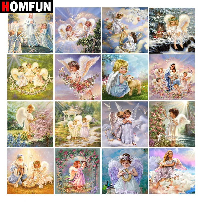 Алмазная живопись HOMFUN вышивка крестиком с изображением персонажа ангела для
