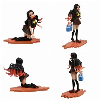 

Devil's Blade Anime Figures Kamado Nezuko Demon Slayer Uniforms Kneeling Standing PVC Action Figure Toys Collectible Model