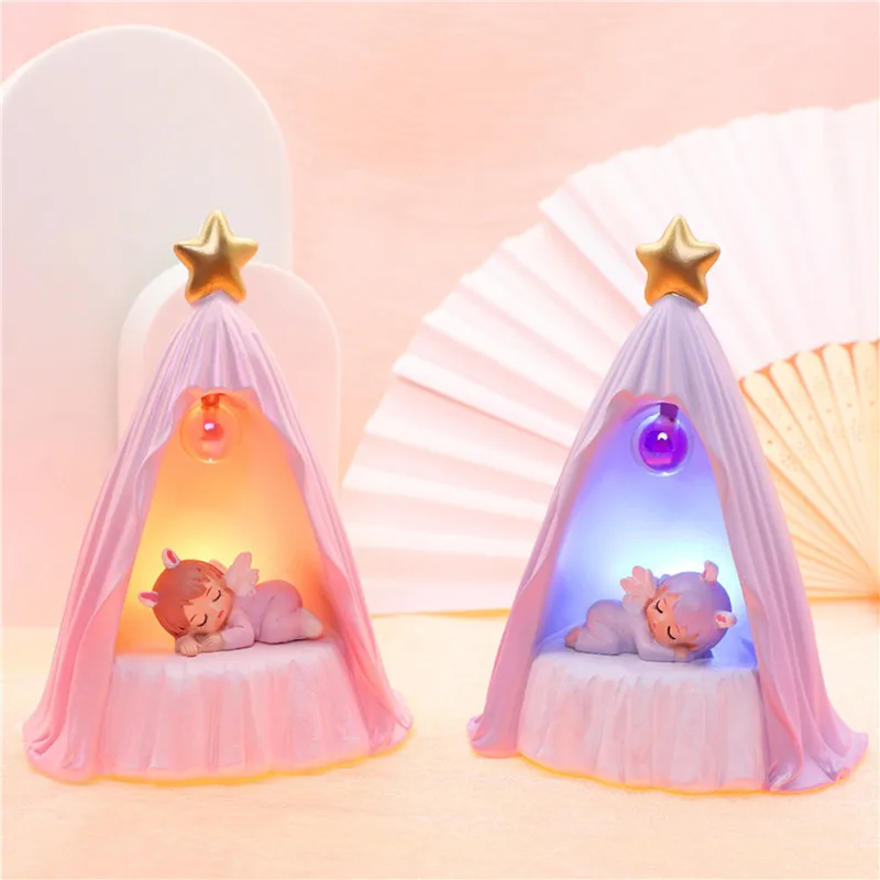 Desktop Decor Cartoon Angle Resin Ornament Decorative Figurine With