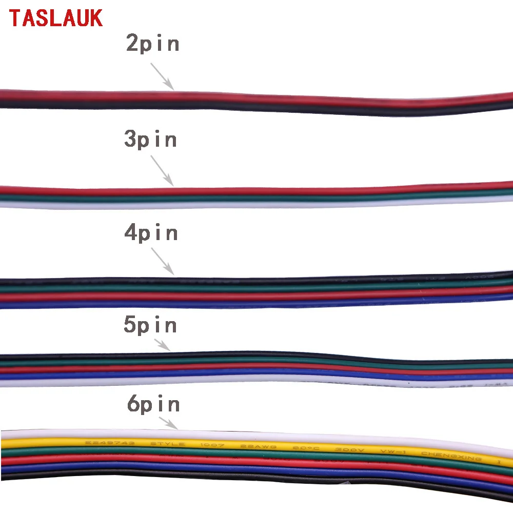 5 м 2 3 4 6 контактов 22 # коннектор для кабеля-удлинителя 22AWG проводной шнур