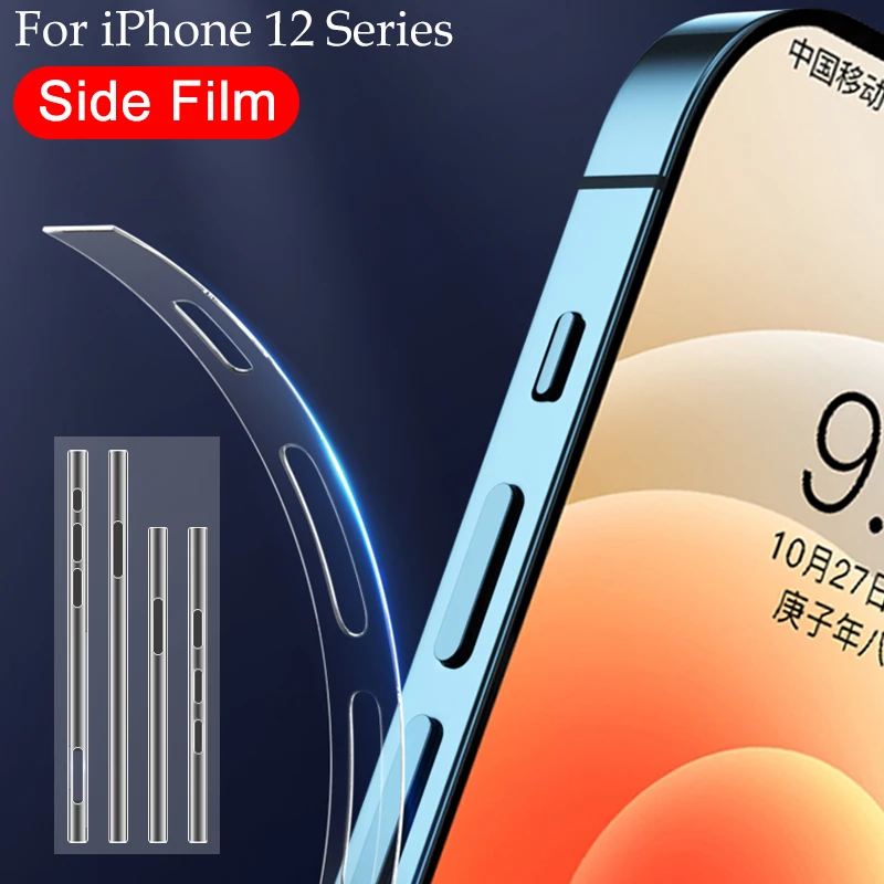 Película de hidrogel transparente para iPhone 12 Pro Max, película protectora de borde ultrafino, sin cristal