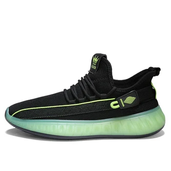 

Fashion And Breathable Running Shoes Light Weight Men Sneakers High Quality Non-slip Sport Flying Knit Shoes YG-2027